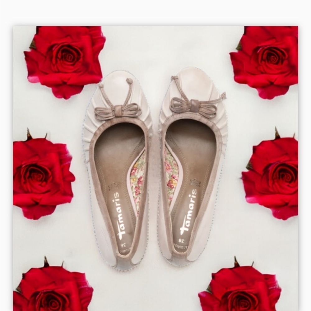 Tamaris Pump -Genuine Leather -Contrast trim-bow detail-floral lining -S… - Picture 10 of 16